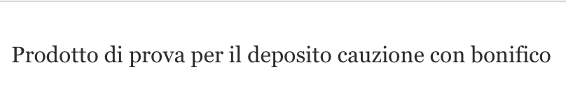 Prova bonifico